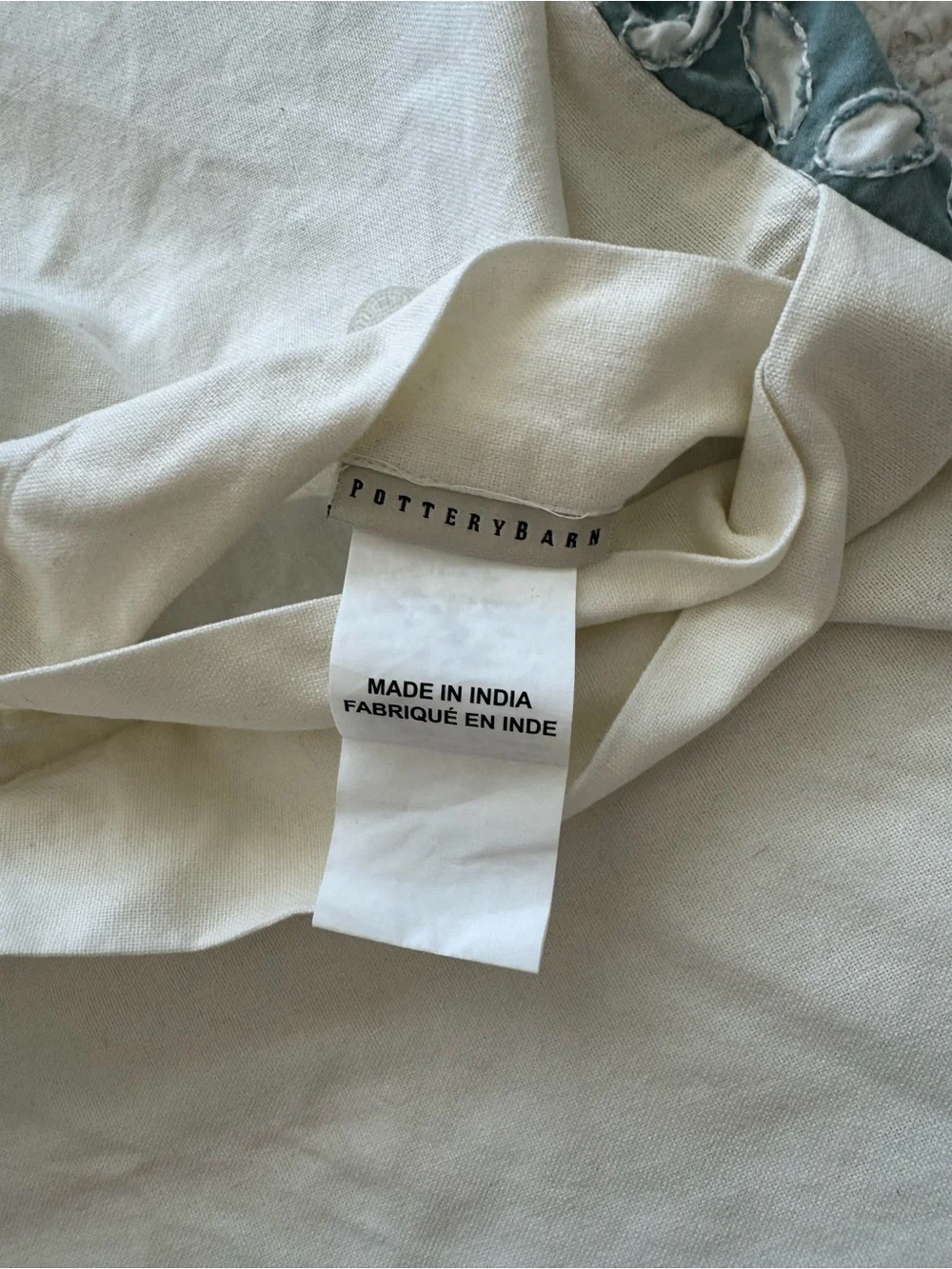 Pottery Barn Sage Green Embroidered Decorative Pillow Cover 18” x 18” – EUC